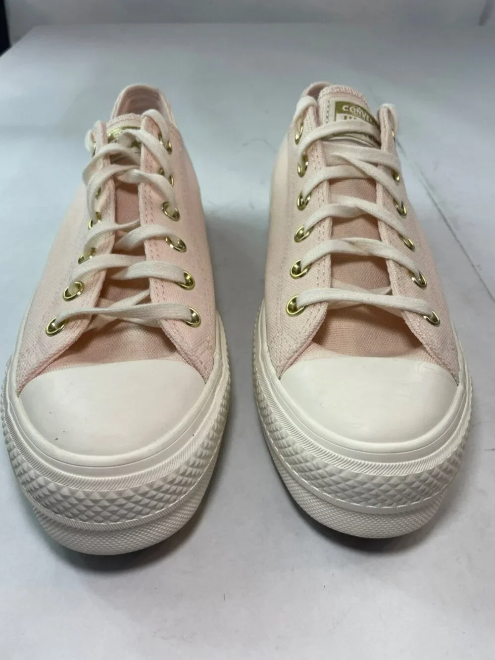 Converse CTAS Lift Ox Sneakers Pale Petal Egret Gold #A12584C Wmn's Size 10 NEW - Picture 3 of 8